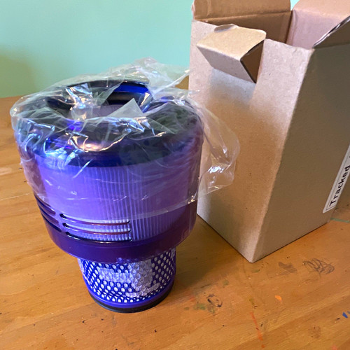 Purple plastic vacuum filter - vacuum,