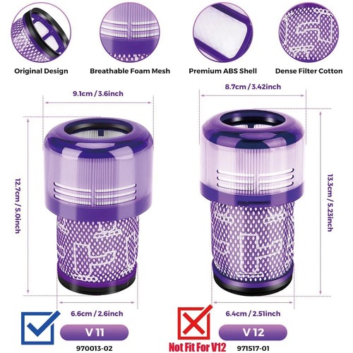 Filter for dyson - 2x, v11